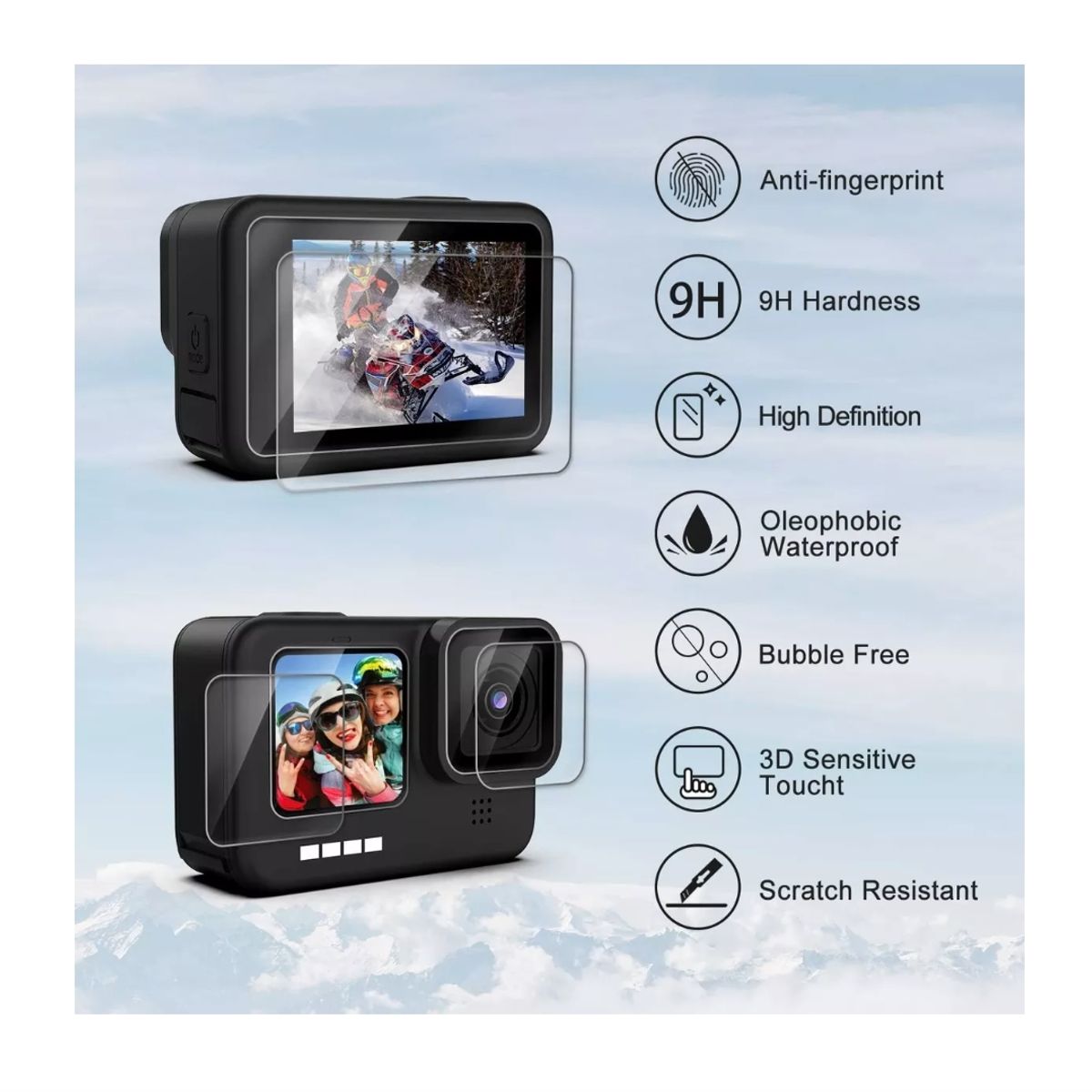 GENERICO - Funda De Silicona Para Gopro Hero 11 10 9 Kit De Accesorios