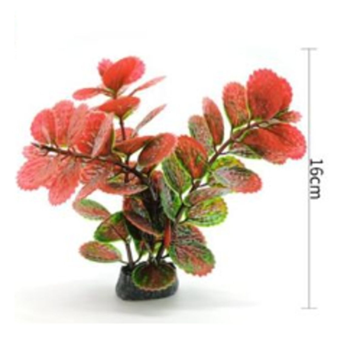 GENERICO - Planta Acuática Verde Decoración Rojo con Verde 16cm