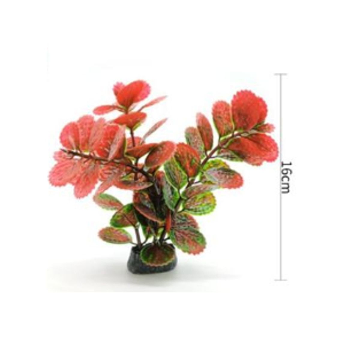 GENERICO - Planta Acuática Verde Decoración Rojo con Verde 16cm