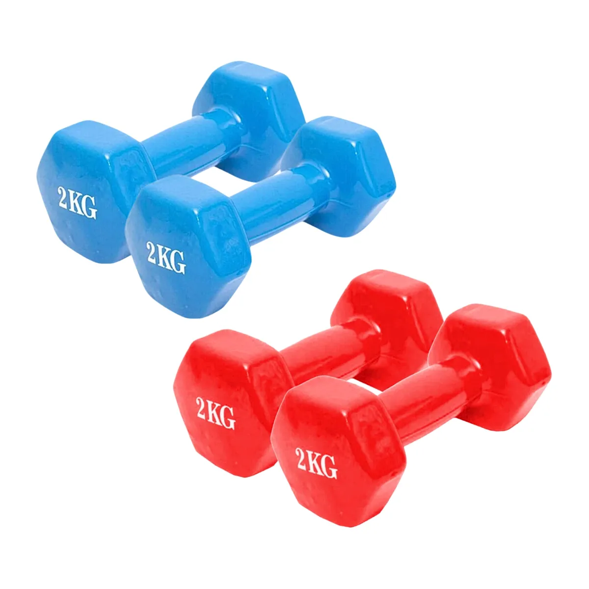GENERICO - Pack X2 Mancuernas De 2 Kilos Fitness Yoga Gym Pesas Colores
