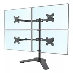 GENERICO - Soporte Monitor Brazo Elevador Alzador Base Para 4 Monitores T044