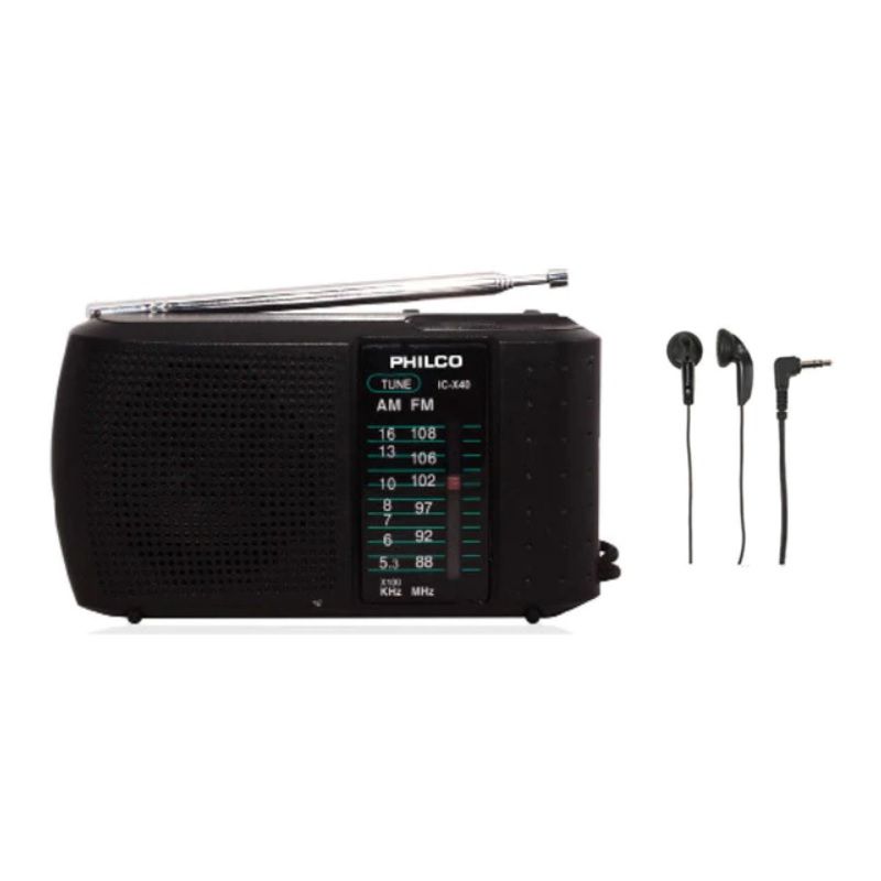PHILCO - Radio Portátil A Pilas Fm am Con Audífonos Philco