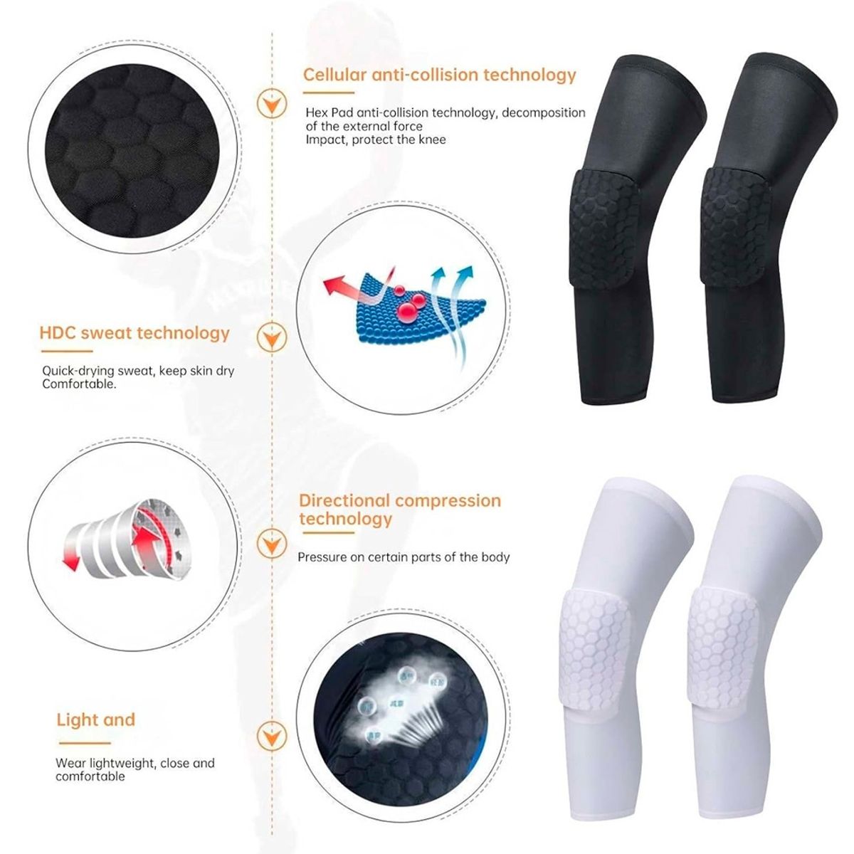 GENERICO - Rodillera Larga Protección Anti Golpes Ortopedica Deportiva