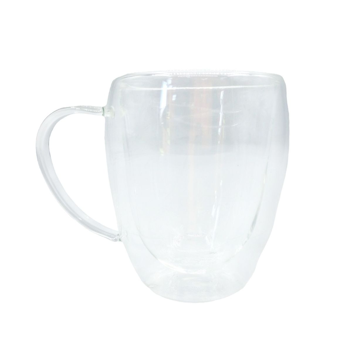 MOGA - Pack 2 Taza Mug De Vidrio Doble Pared 310Ml Cafe