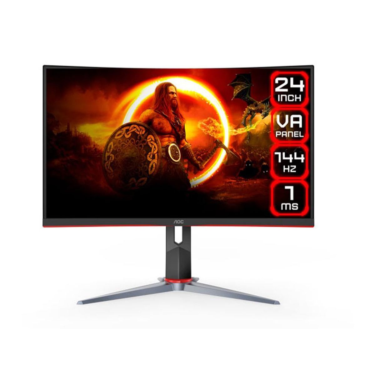 AOC - Monitor Gaming Curvo 165 Hz HDR C24G2 C24G2