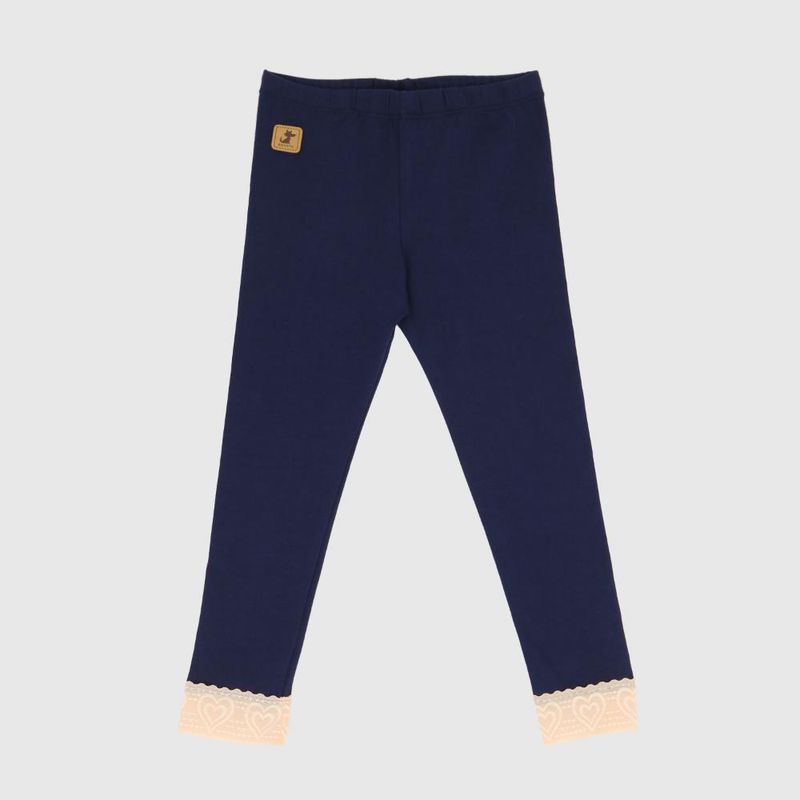 COYOTE KIDS - Calza azul encaje algodón peruano - Azul