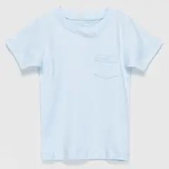 COYOTE KIDS - Polera celeste bolsillo algodón peruano - Celeste