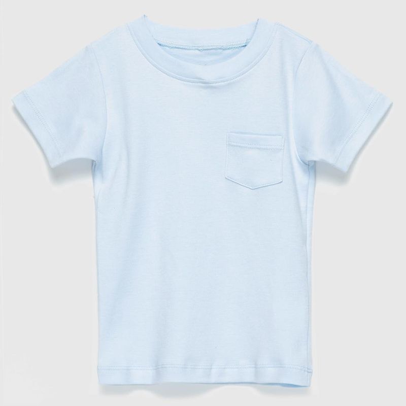 COYOTE KIDS - Polera celeste bolsillo algodón peruano - Celeste