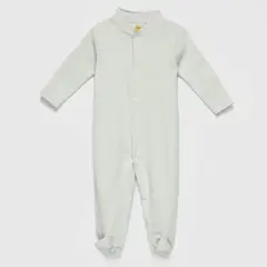 COYOTE KIDS - Enterito gris bordado algodón peruano - Gris