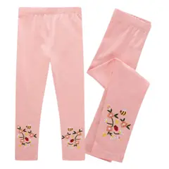 JUMP KIDS - Calzas Niña Abejas Flores Rosa 100% Algodón
