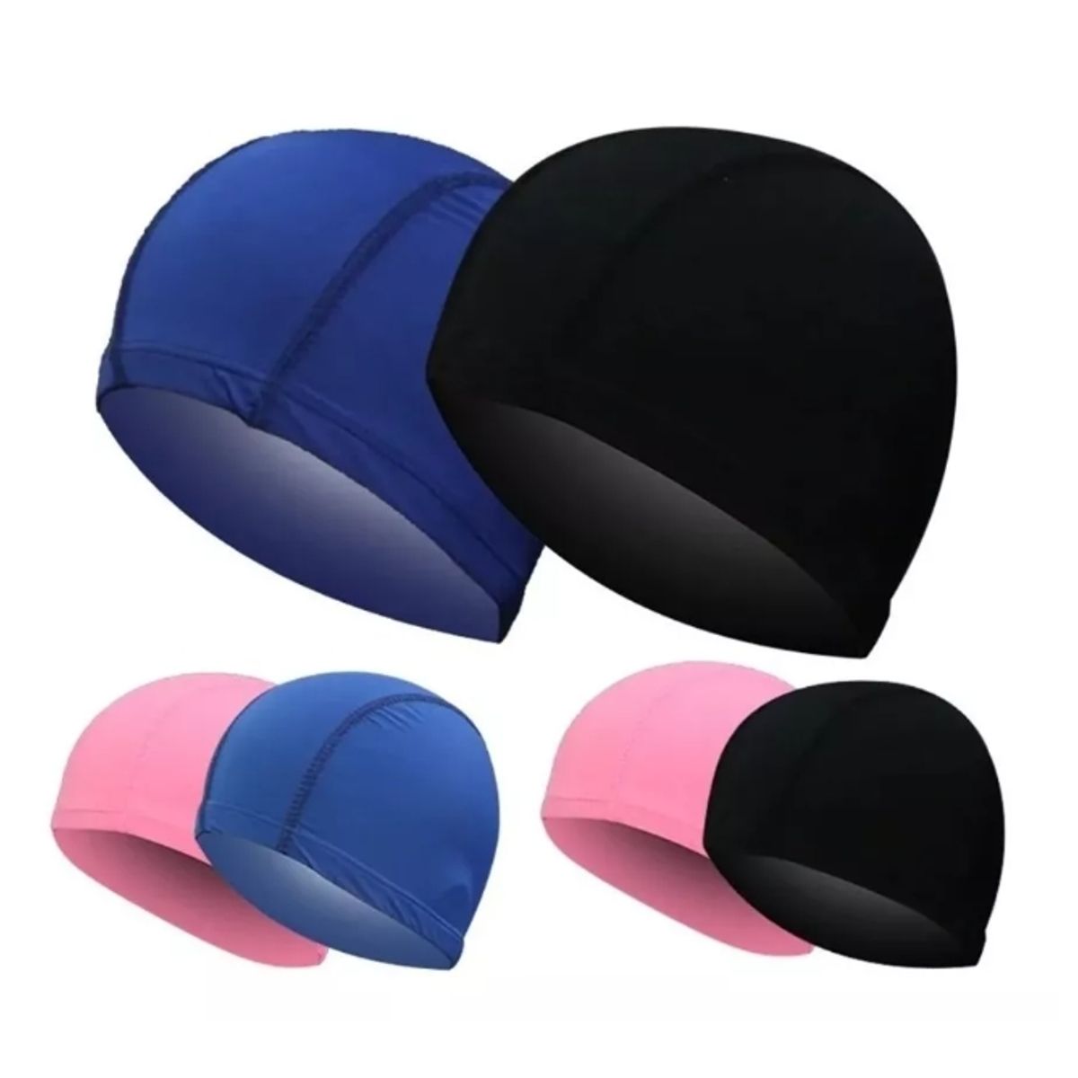 GENERICO - Gorro Natación Unisex De Piscina Baño Adultos Niños Negro