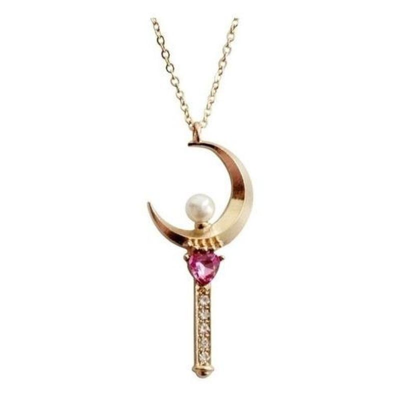 GENERICO - Collar Sailor Moon Cetro Lunar (moon Stick) - Dorado