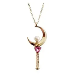 GENERICO - Collar Sailor Moon Cetro Lunar (moon Stick) - Dorado