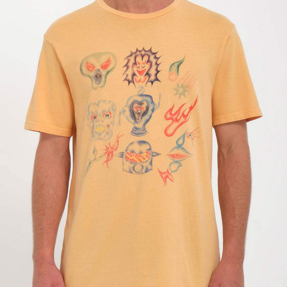 VOLCOM - Polera Fa Sam Ryser Naranjo Hombre Volcom