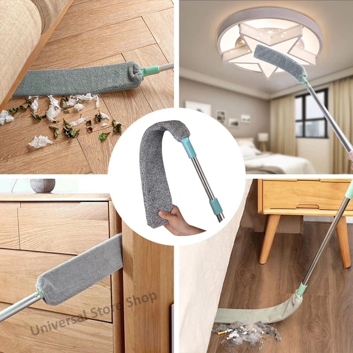 GENERICO - 6 Mopa Paño Limpiador Flexible Atrapa Polvo Multiuso Plumero
