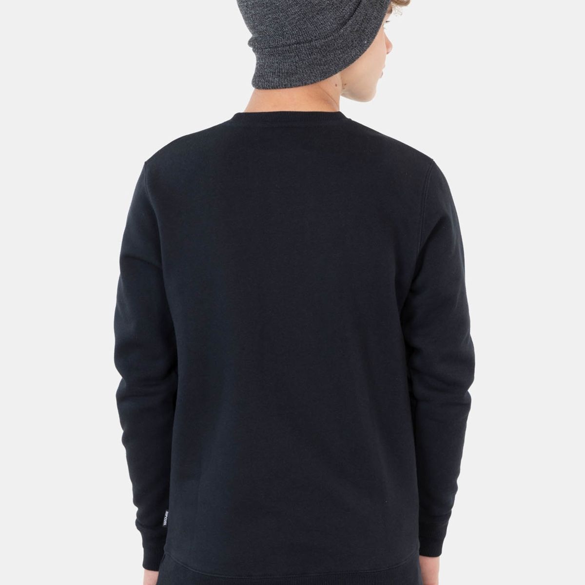 RIP CURL - Poleron Crew Neck Negro Infantil Rip Curl