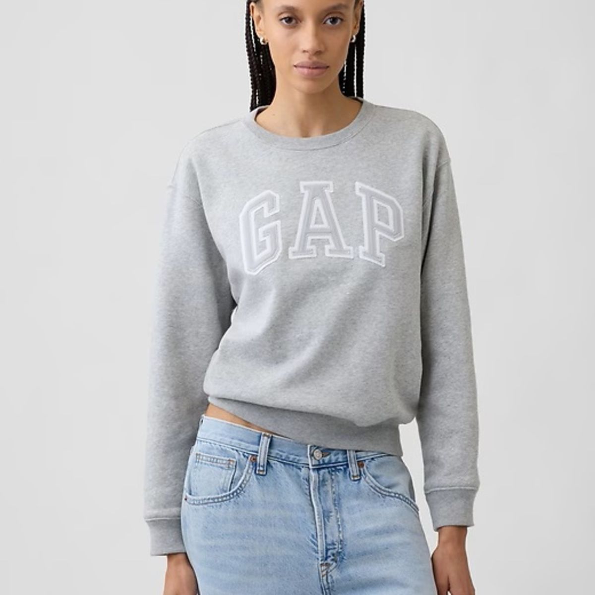 GAP - Polerón Logo Sin Cierre Gris GAP