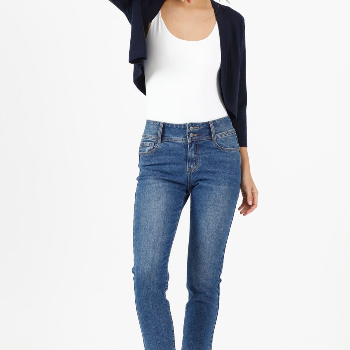 PRIVILEGE - Tapado tejido azul 469