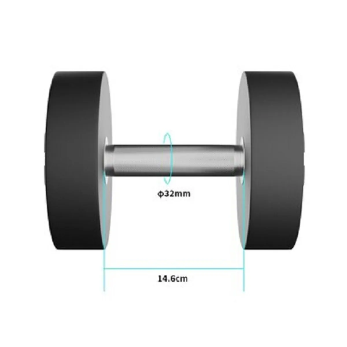 ULTIMATE FITNESS - MANCUERNA REDONDA PU 25 KG