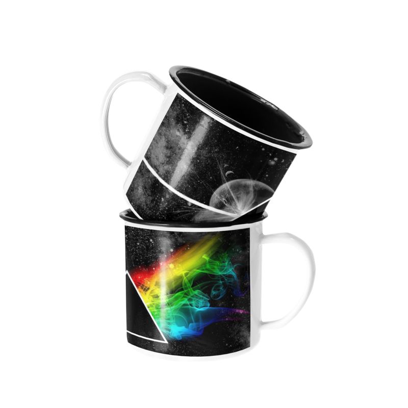 SM - Taza Enlozada Lechera Pink Floyd Bandas de Rock SM