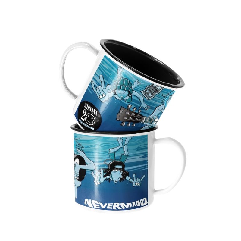 SM - Taza Enlozada Lechera Nirvana Nevermind Bandas de Rock SM