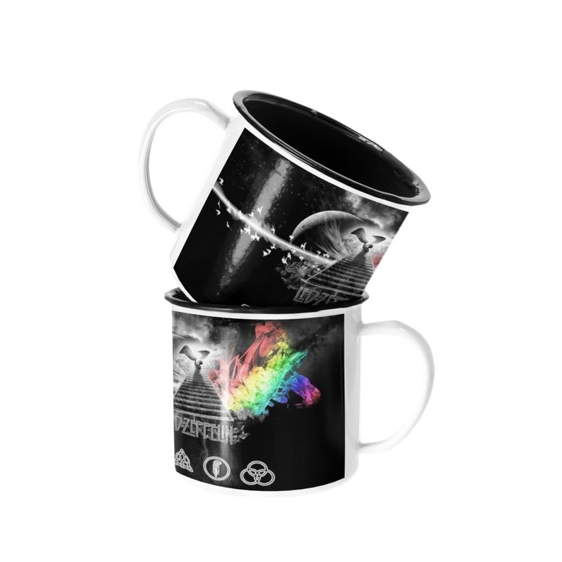 SM - Taza Enlozada Lechera Led Zeppelin Bandas de Rock SM