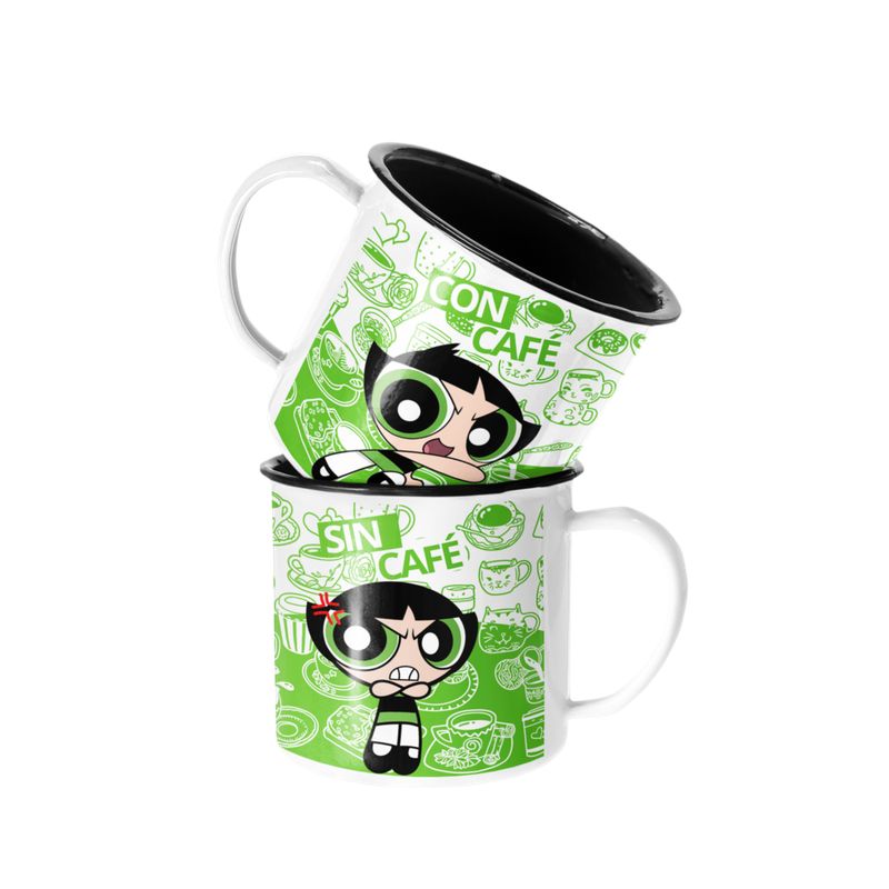 SM - Taza Enlozada Lechera Bellota Chicas Superpoderosa - Blanco