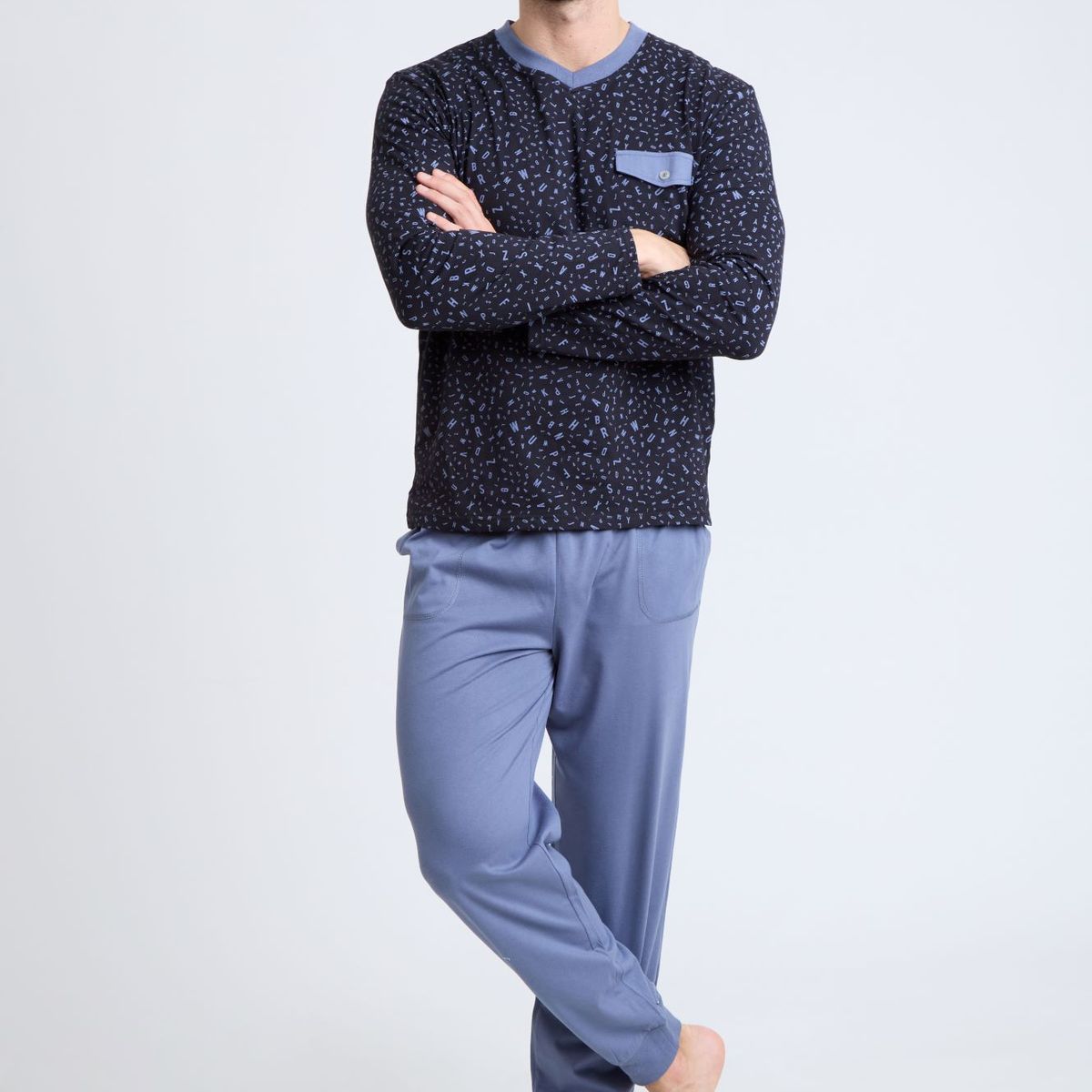 BECKIL - BECKIL COD 3132  PIJAMA ALGODON DELGADO ESTAMPADO LETRAS