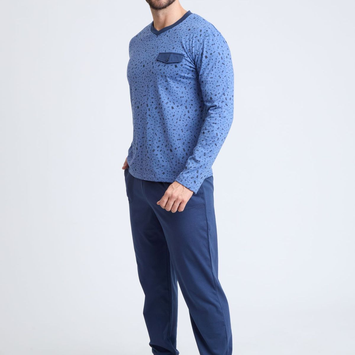 BECKIL - BECKIL COD 3132  PIJAMA ALGODON DELGADO ESTAMPADO LETRAS