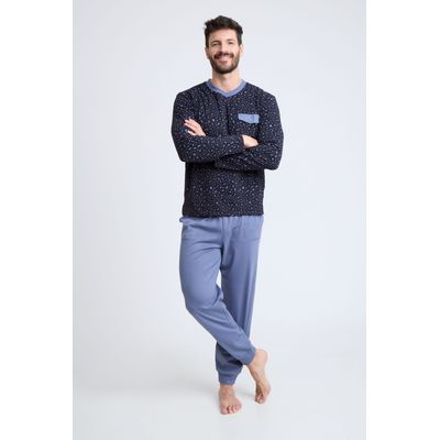 Imagen 2 del producto COD 3132 PIJAMA ALGODON DELGADO ESTAMPADO LETRAS