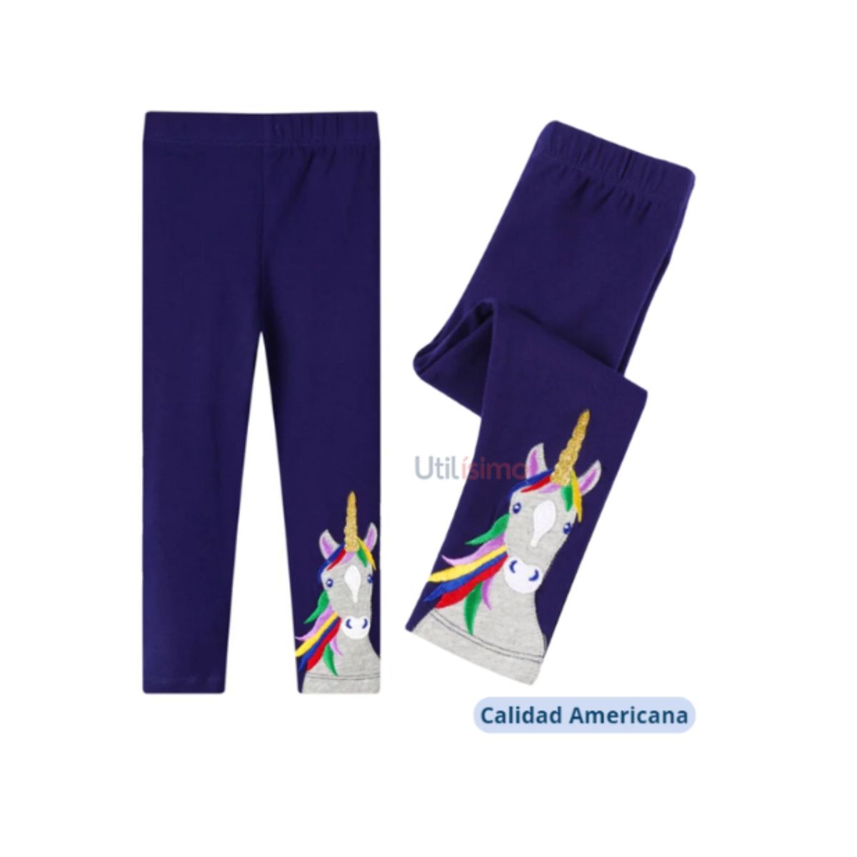 JUMP KIDS - Calzas Niña Unicornio Azul Jump Kids 100% Algodón