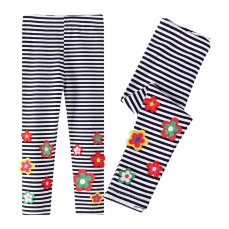 JUMP KIDS - Calzas  Niña Flores Rayas Jump Kids 100% Algodón