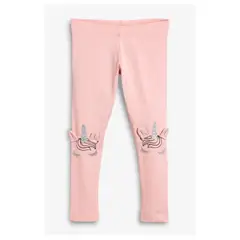 JUMP KIDS - Calzas Niña Unicornio Rosa 100% Algodón