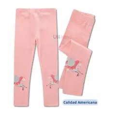 JUMP KIDS - Calzas Niña Unicornio Alas Rosa 100% Algodón