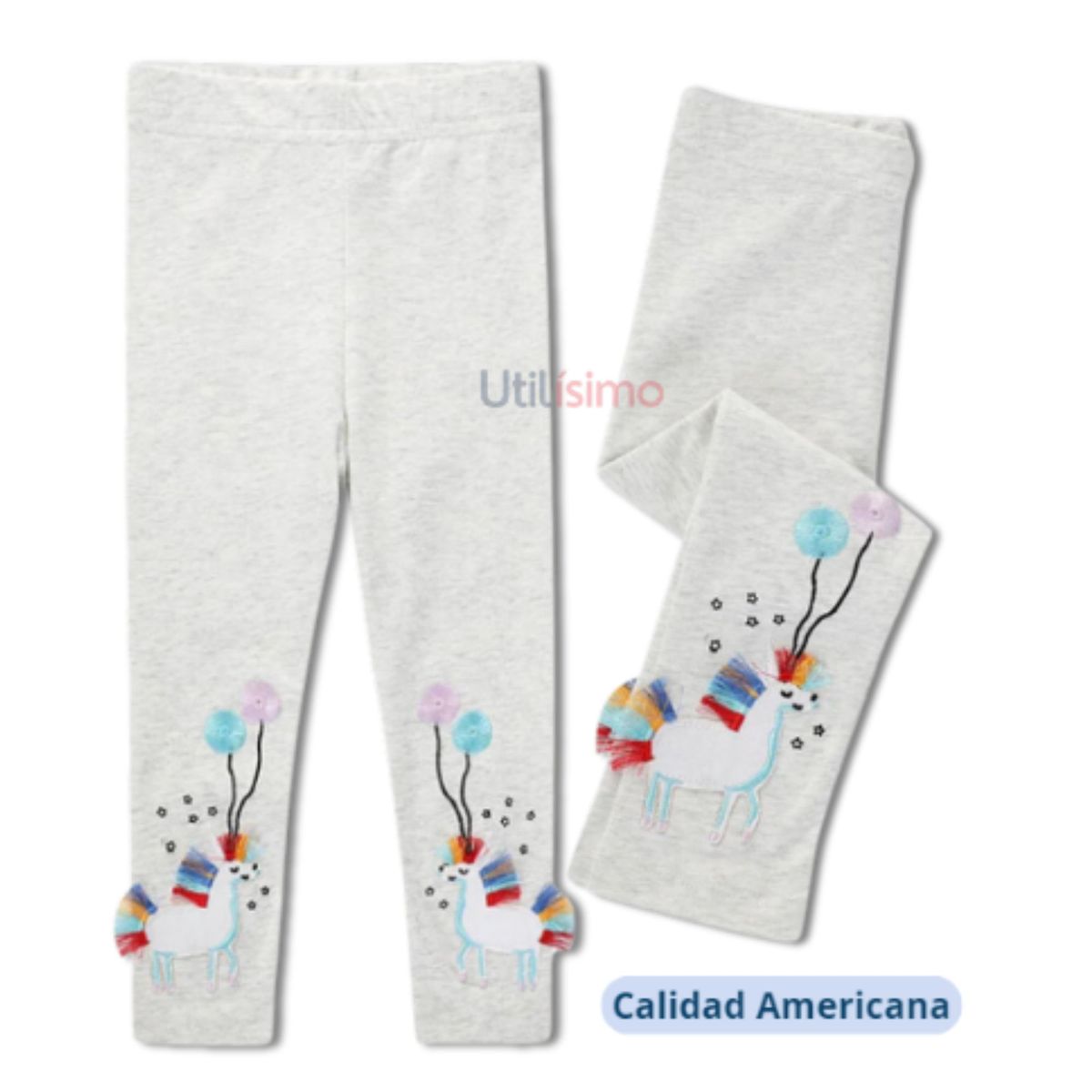 JUMP KIDS - Calzas  Niña Unicornio Globos Gris Jump Kids 100% Algodón