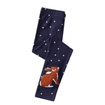 Imagen 2 del producto Calzas Niña Conejo Luna Puntos Azul 100% Algodón