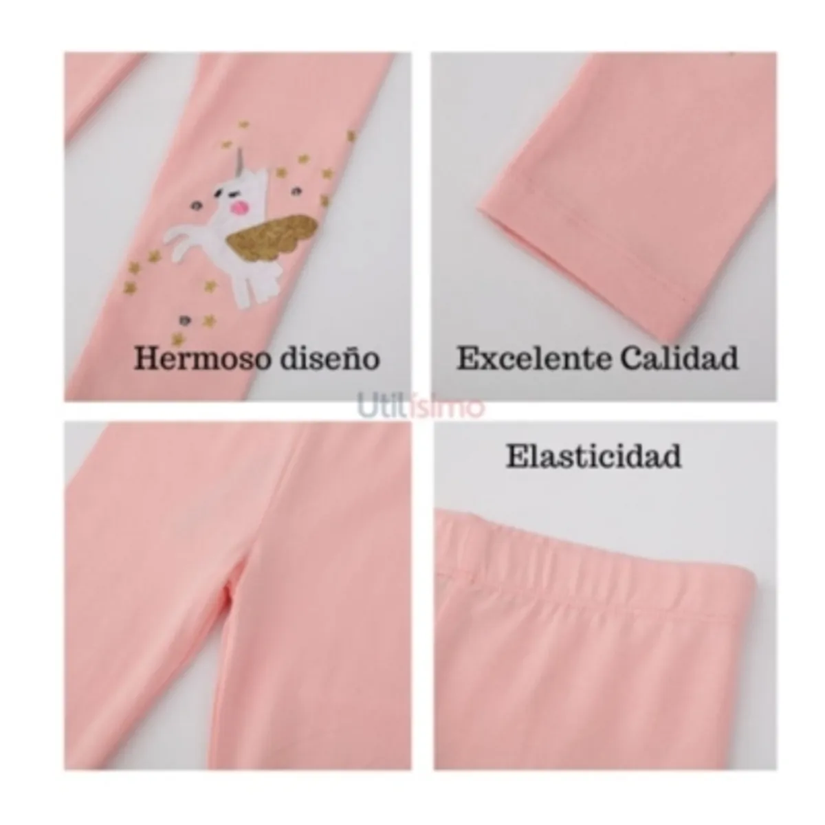 JUMP KIDS - Calzas Niña Unicornio Be Sparkly Rosa Jump Kids 100% Algodón