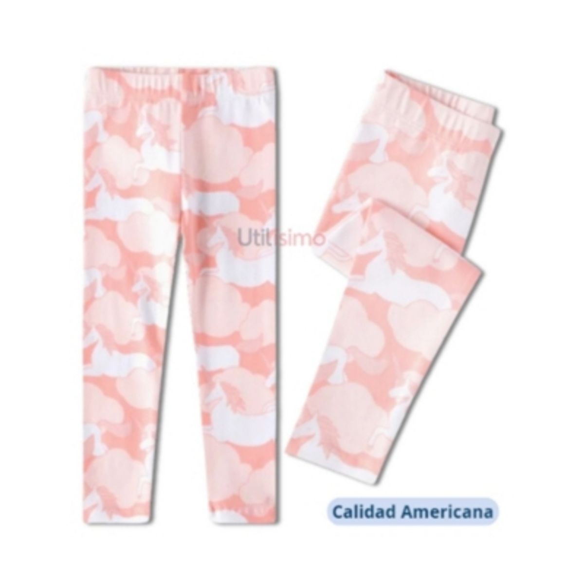 JUMP KIDS - Calzas Niña Unicornio Nubes Rosa Jump Kids 100% Algodón