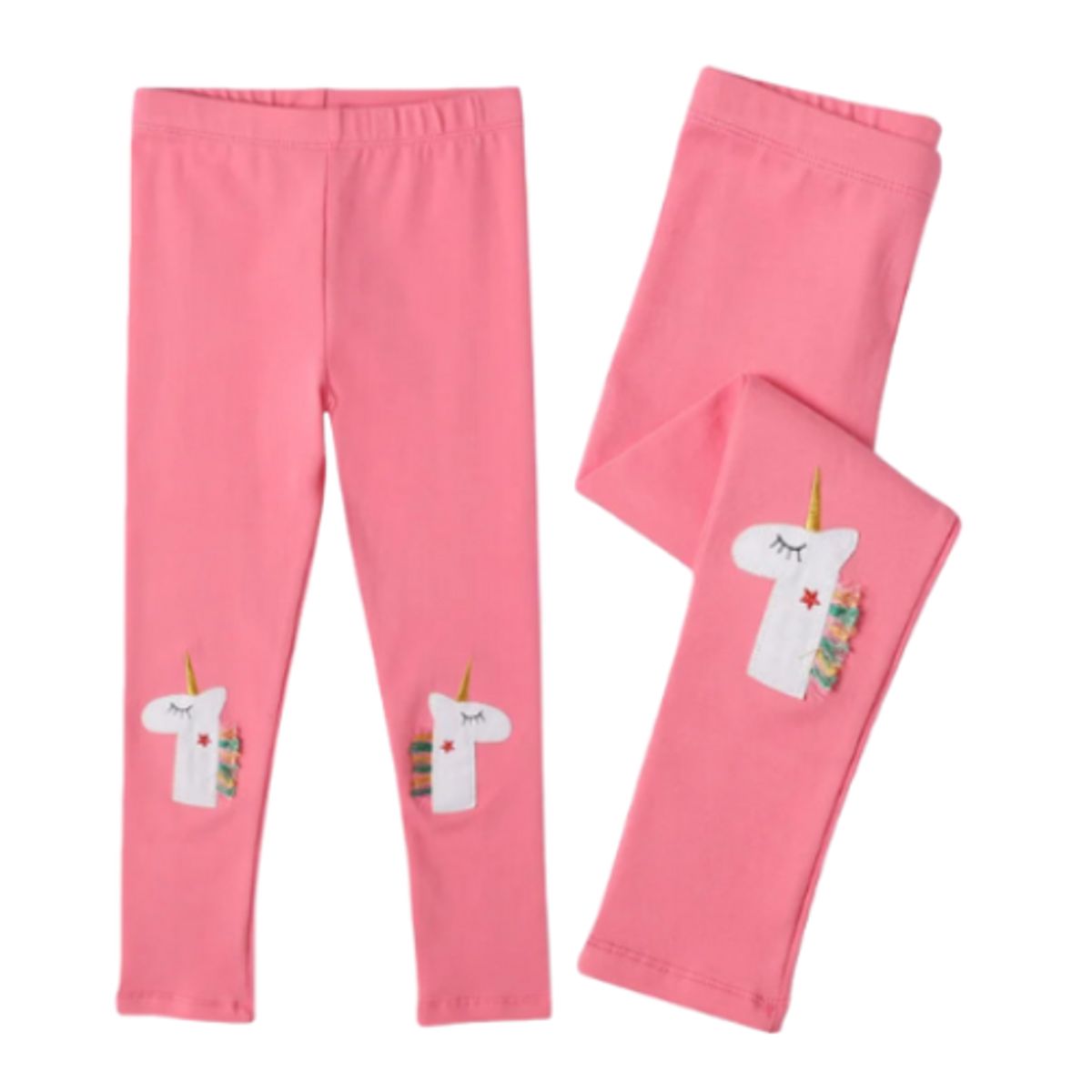 JUMP KIDS - Calzas Niña Unicornio Estrella Rosa Oscuro Jump Kids 100% Algodón