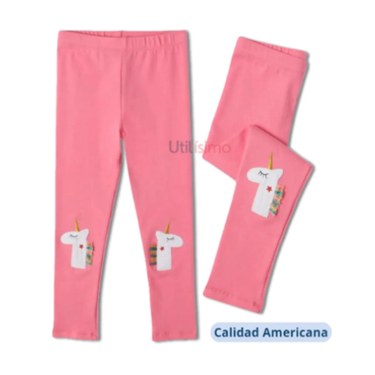 JUMP KIDS - Calzas Niña Unicornio Estrella Rosa Oscuro Jump Kids 100% Algodón