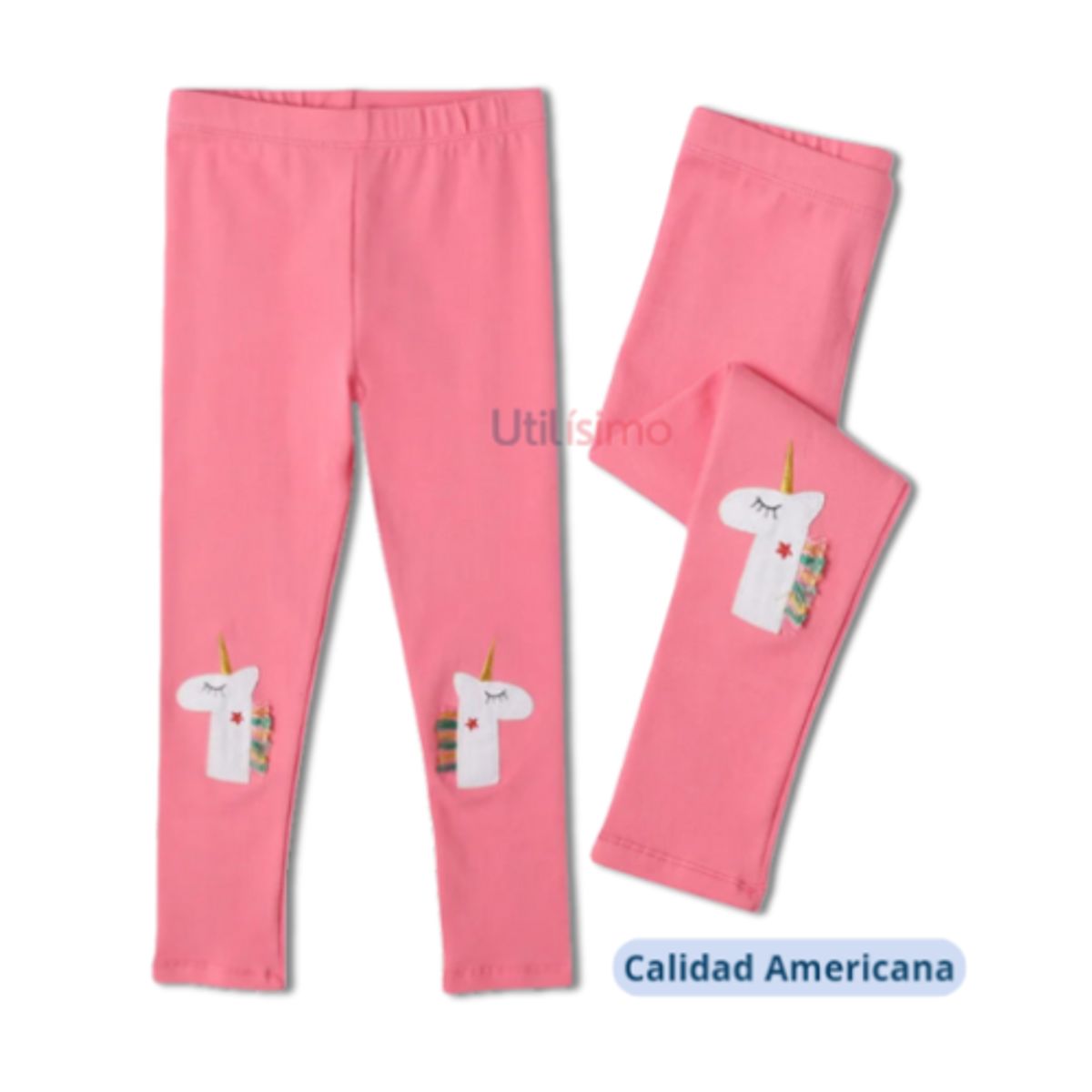 JUMP KIDS - Calzas Niña Unicornio Estrella Rosa Oscuro Jump Kids 100% Algodón