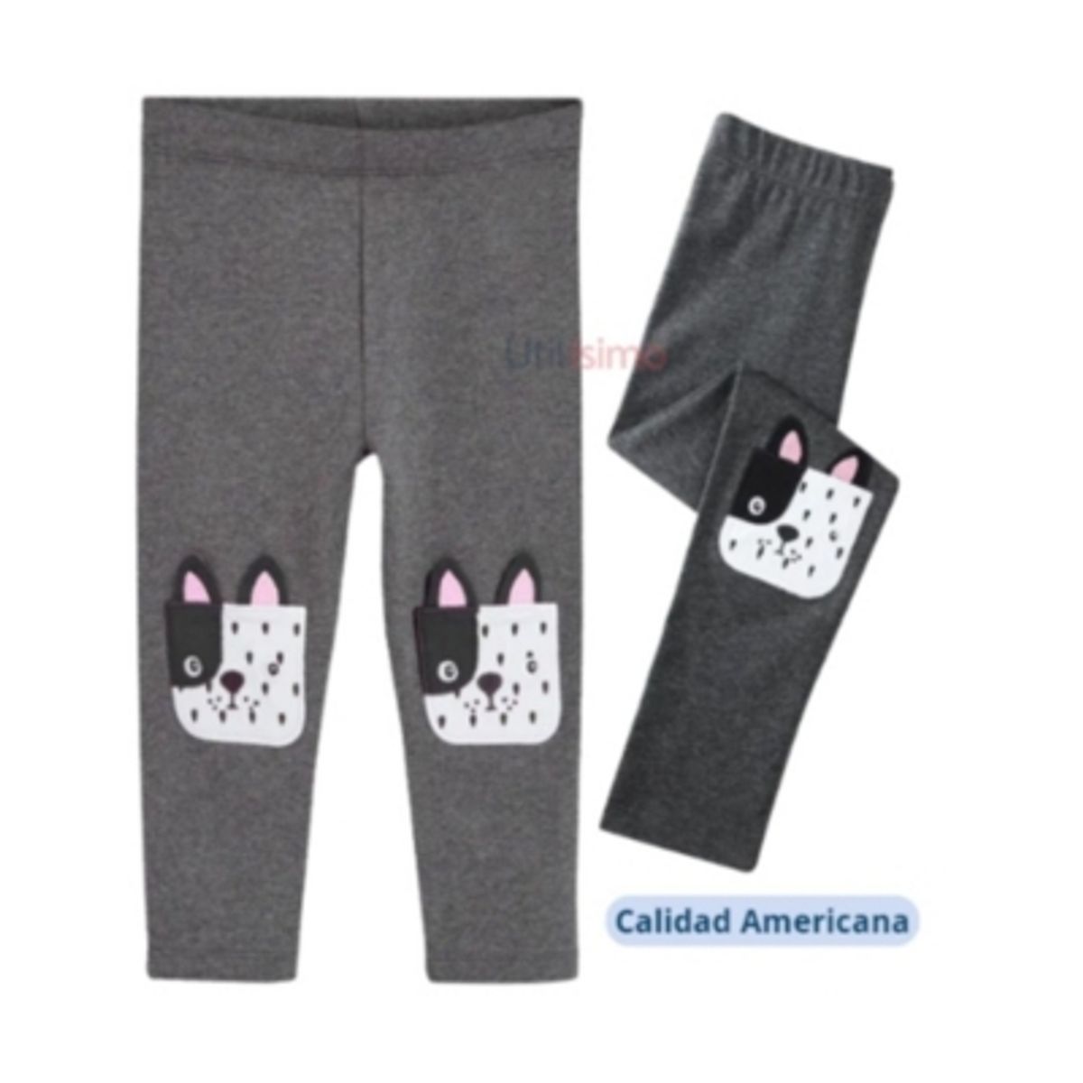 JUMP KIDS - Calzas Niña Perro Gris Oscuro Jump Kids 100% Algodón