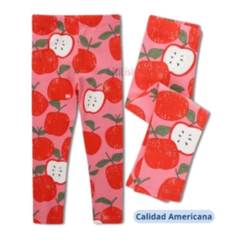 JUMP KIDS - Calzas Niña Manzanas Rosado Jump Kids 100% Algodón