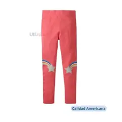 JUMP KIDS - Calzas Niña Arco Iris Rosa 100% Algodón