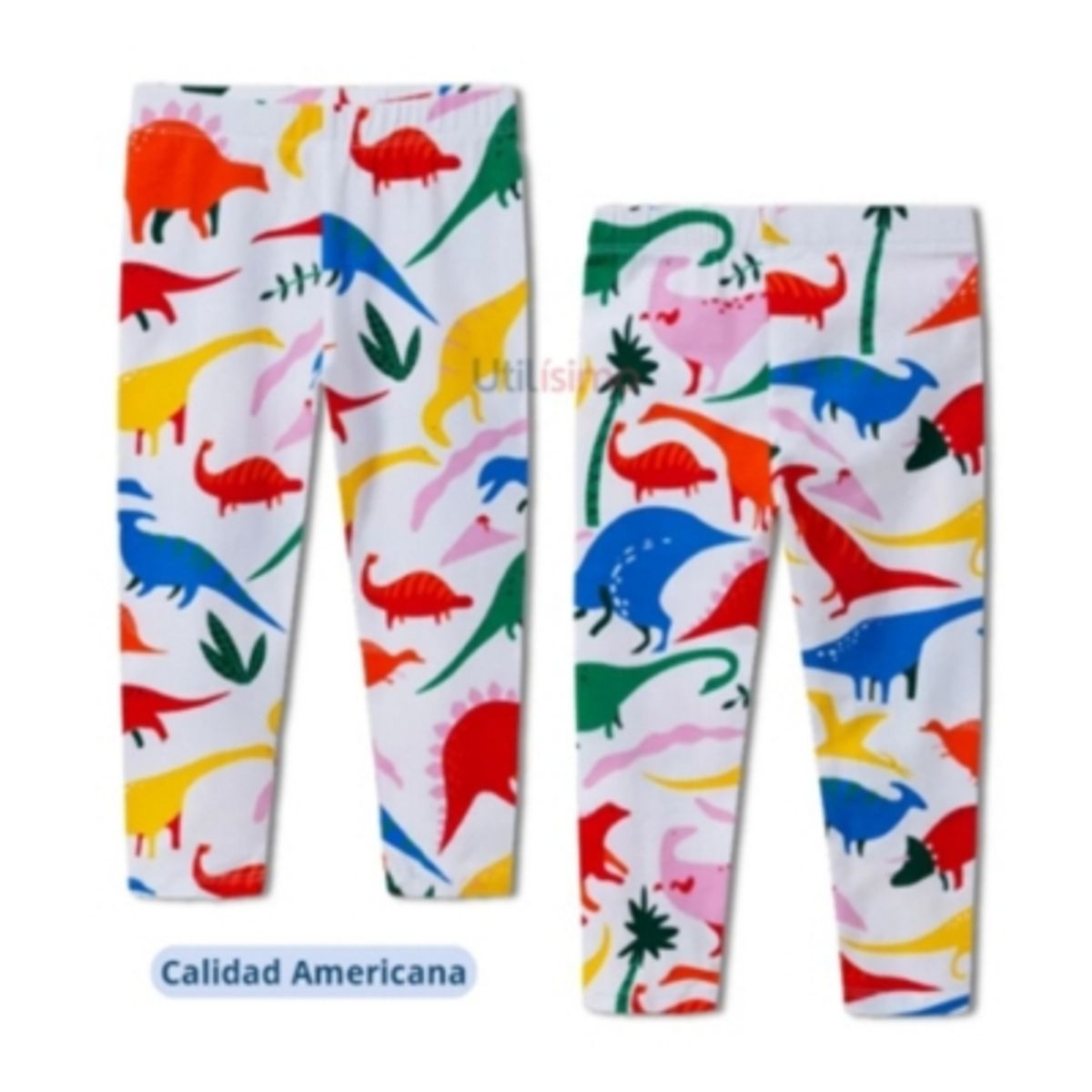 JUMP KIDS - Calzas Niña Dinosaurios Colores Blanco Jump Kids 100% Algodón