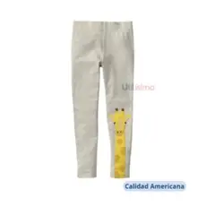 JUMP KIDS - Calzas Niña Jirafa Gris 100% Algodón