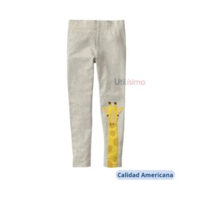 Imagen 1 del producto Calzas Niña Jirafa Gris 100% Algodón