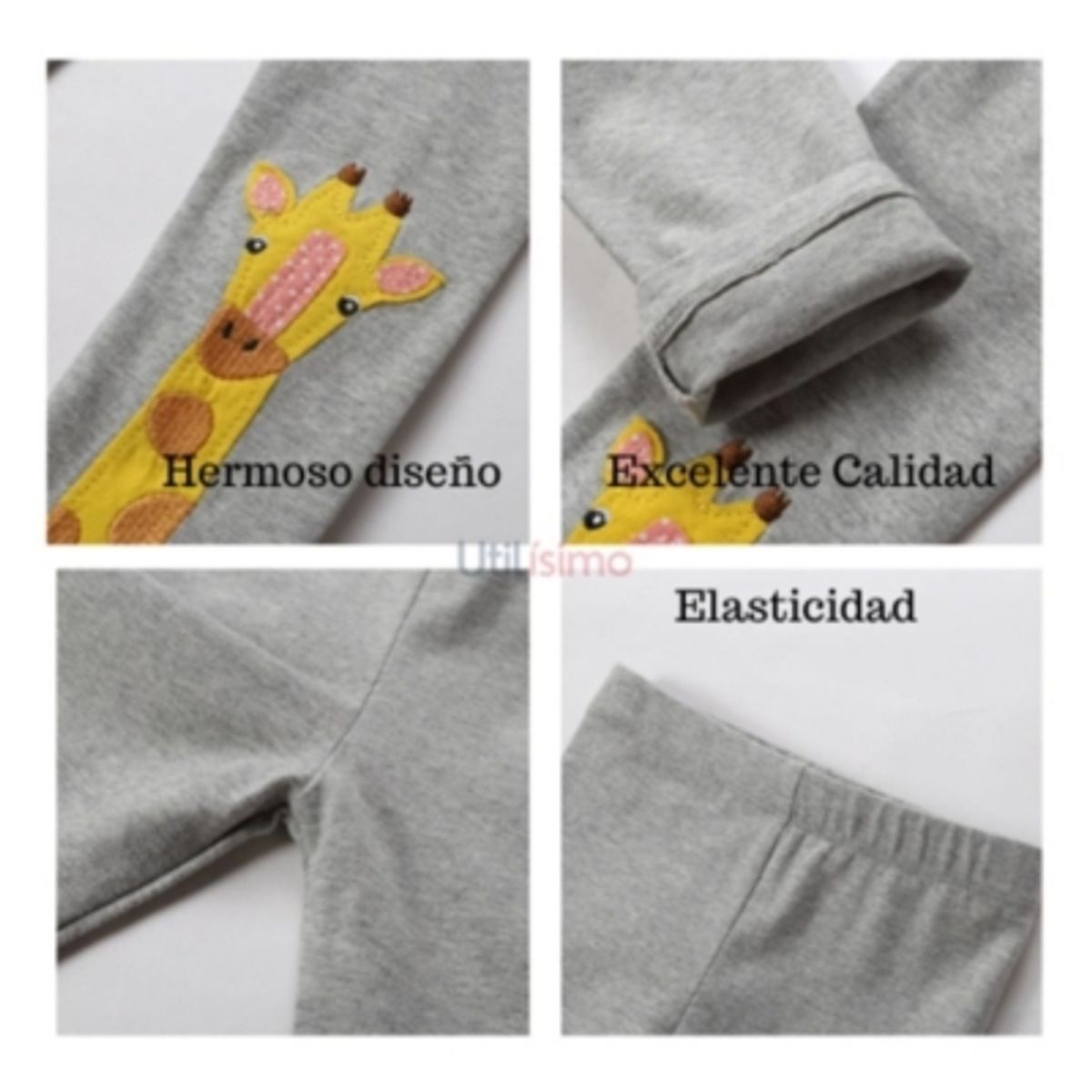 JUMP KIDS - Calzas Niña Jirafa Gris Jump Kids 100% Algodón