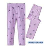 Calzas Niña Caballos Morado 100% Algodón