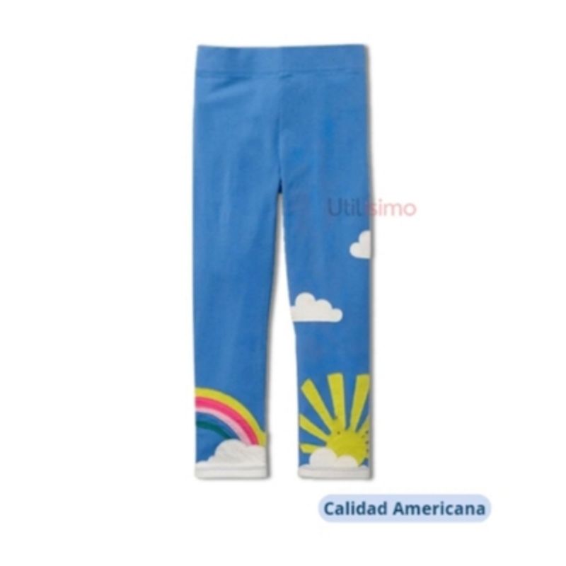 JUMP KIDS - Calzas Niña Arco Iris Sol Azul Jump Kids 100% Algodón